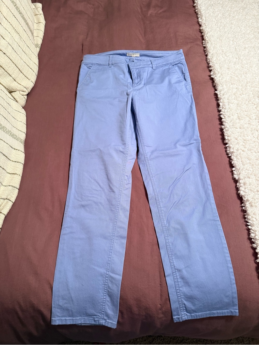 Loft Light Blue/purple Women’s Straight-Leg Khaki pants